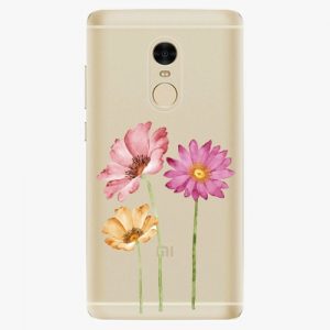 Plastový kryt iSaprio - Three Flowers - Xiaomi Redmi Note 4